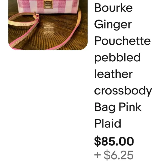 Dooney & Bourke Pink Checkered Crossbody Bag - Picture 9 of 9